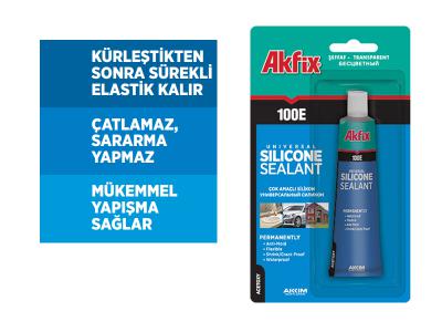 AKFIX TÜP SILIKON 50 ML SEFFAF(24 Adet)