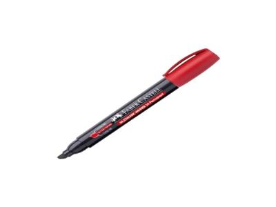 FABER CASTEL PARMANENT MARKÖR 54 KESİK UÇ KIRMIZI